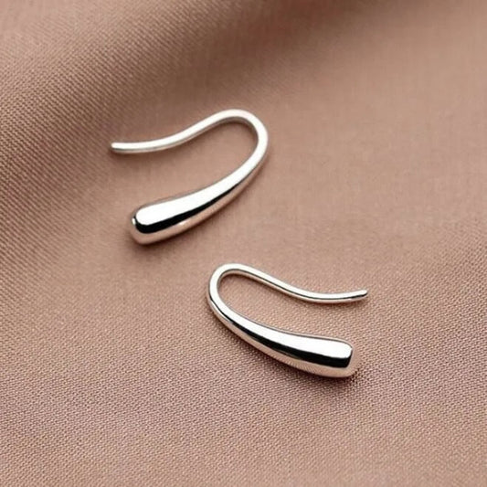 Minimalist Silver Teardrop Earrings