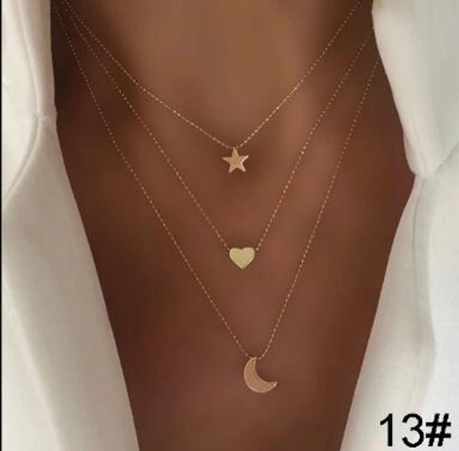 vintage style heart alloy  necklace